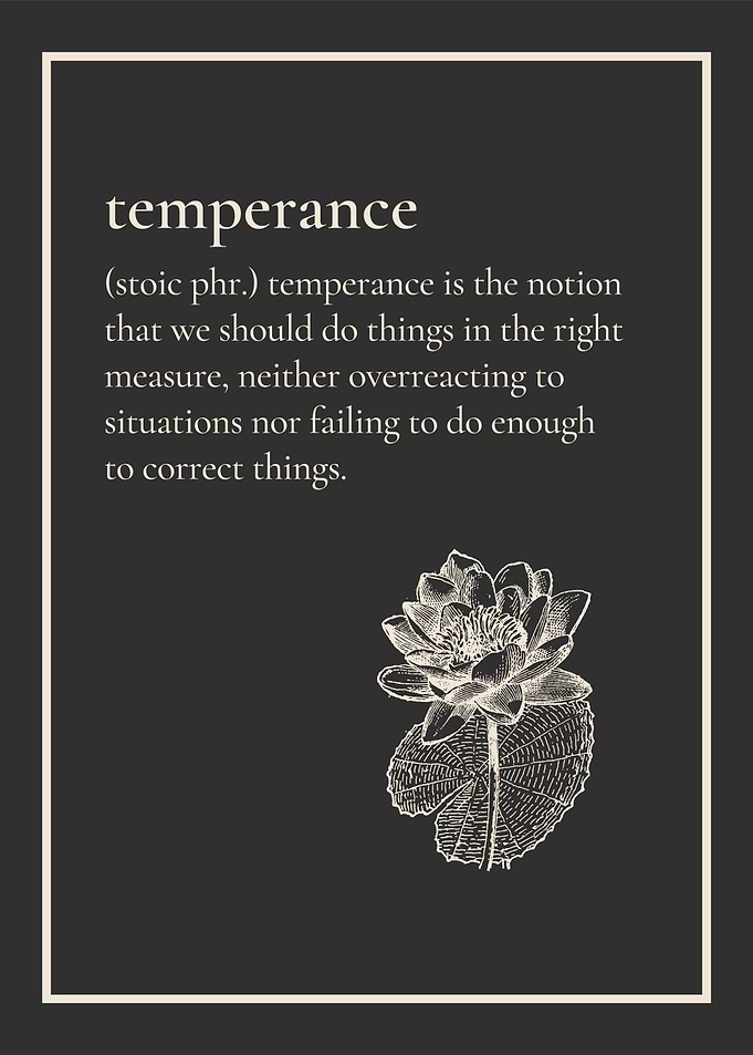Temperance Stoicism Virtue