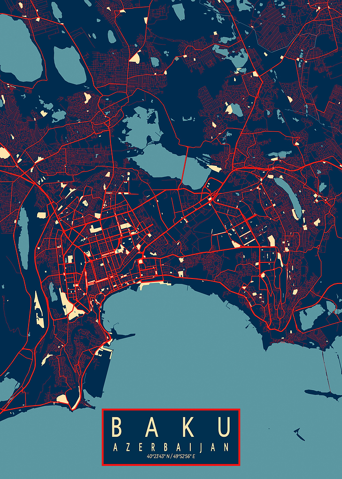 Baku City Map Hope