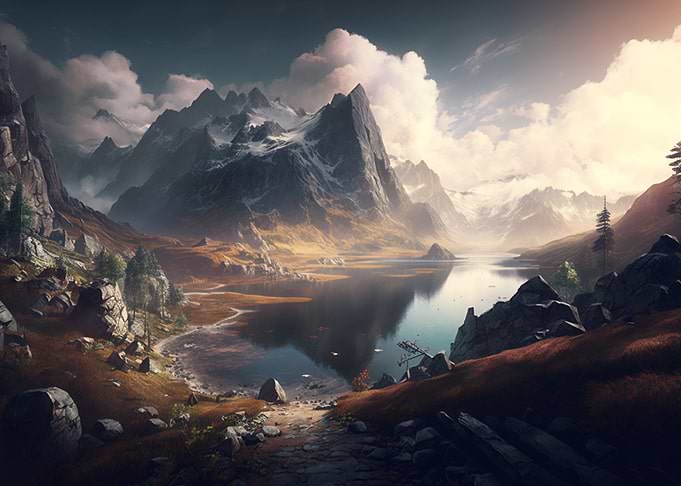 Lake with Mountain