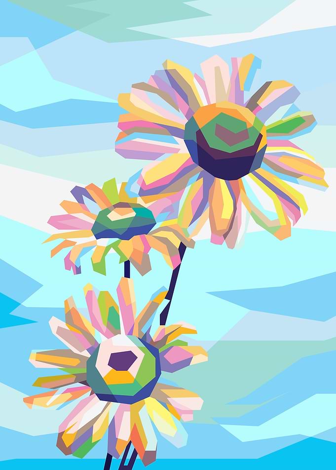 Daisy in pop art