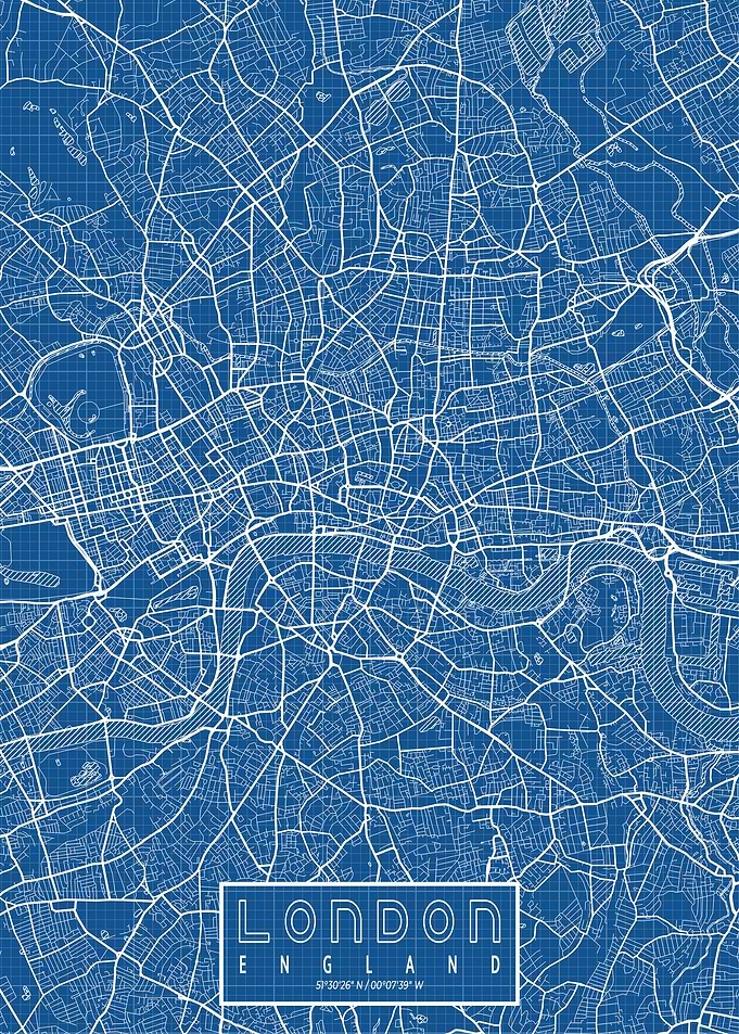 London City Map Blueprint