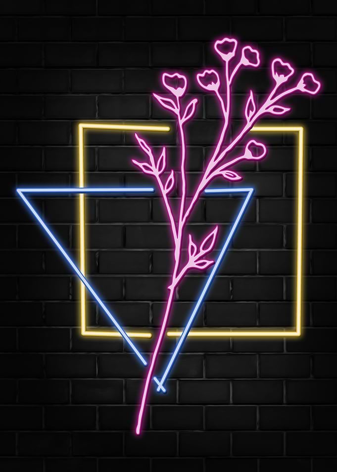 Abstract minimalist flower