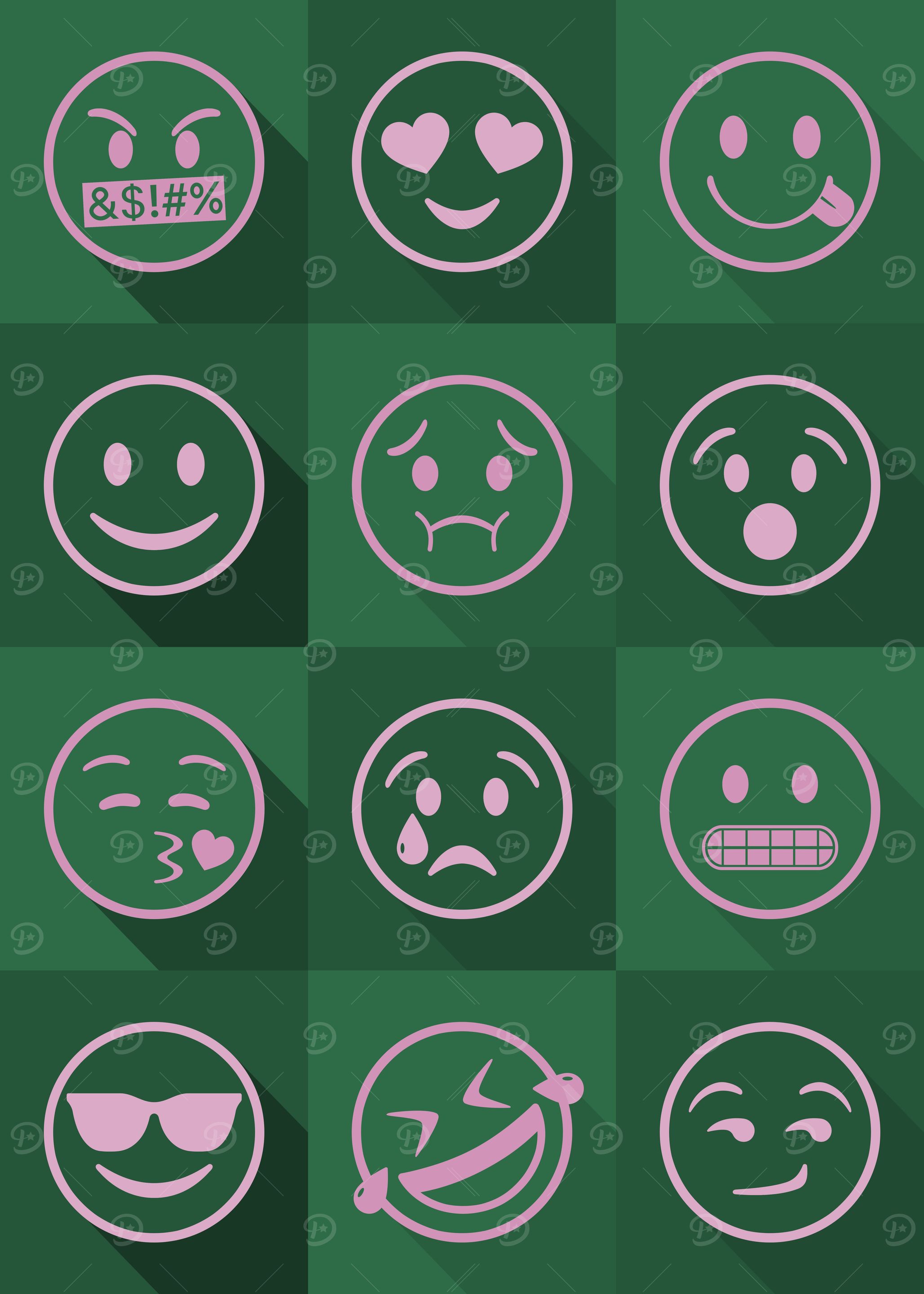 Emoji Expressions Green