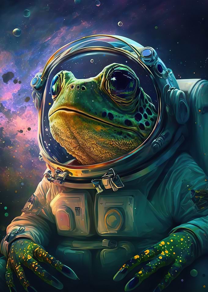 frog space astronaut