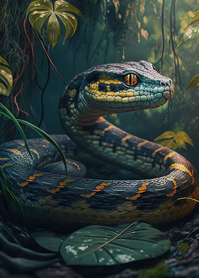 blue snake splash