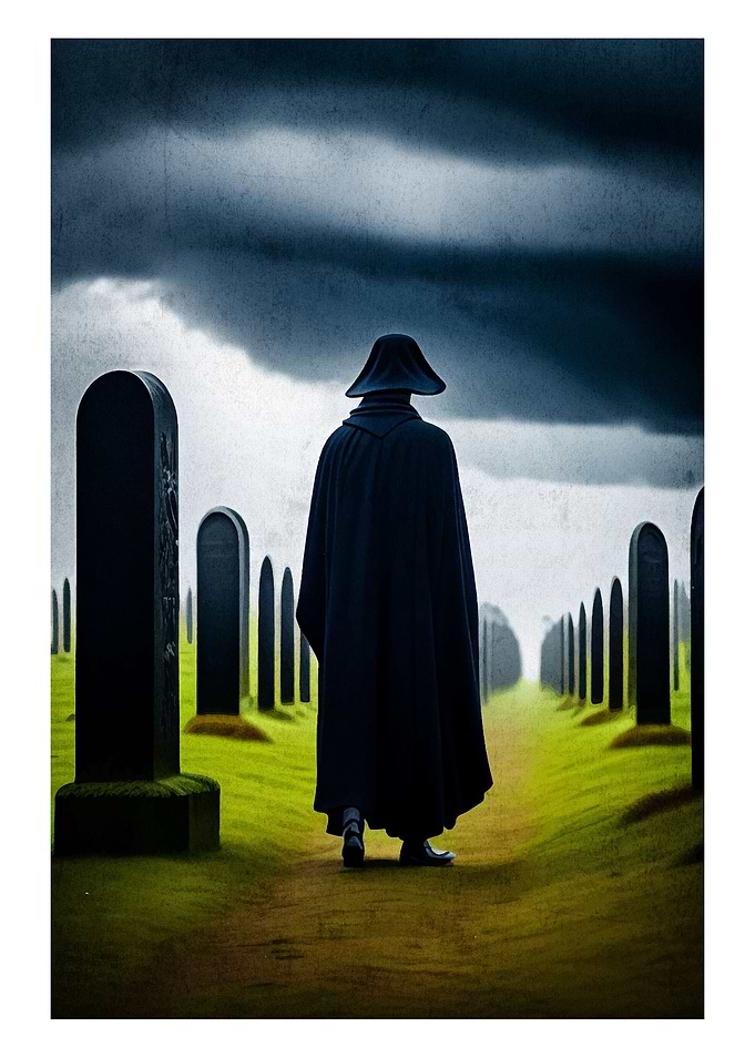 man in black