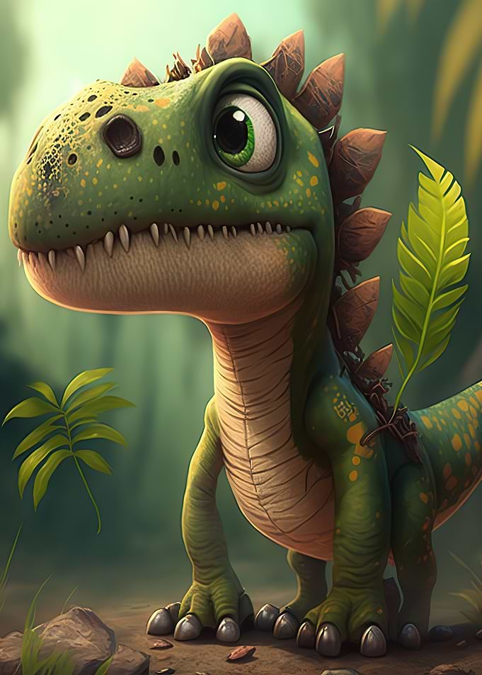 Cute dinosaur animal