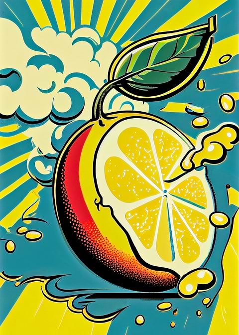 Lemon Zest — kitchen metal wall art