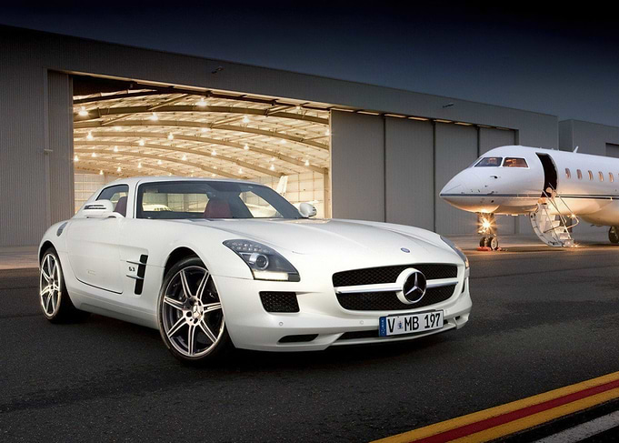 White Mercedes
