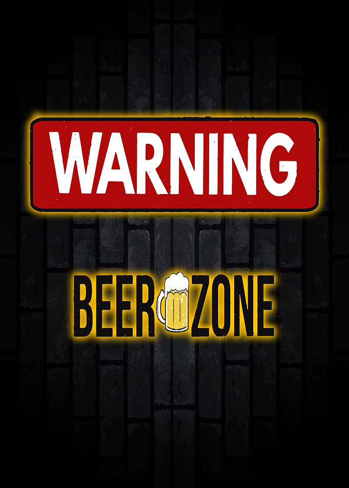 Warning Beer Zone Neon