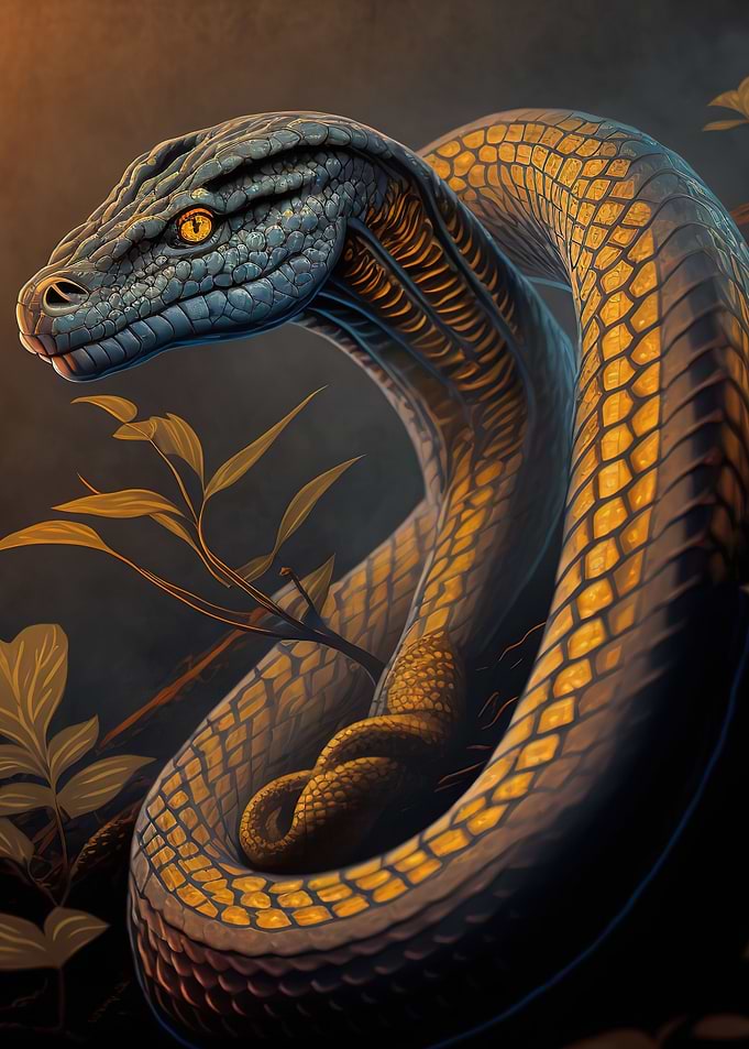 blue snake splash