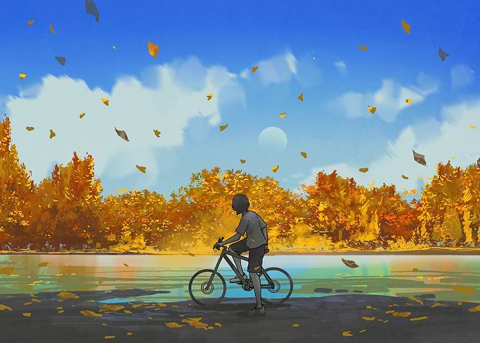 the autumn view