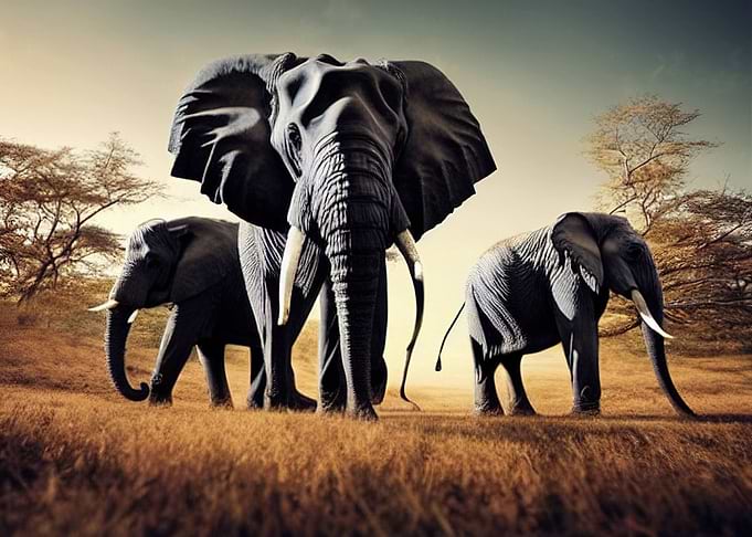 Elephant Leader of a herd