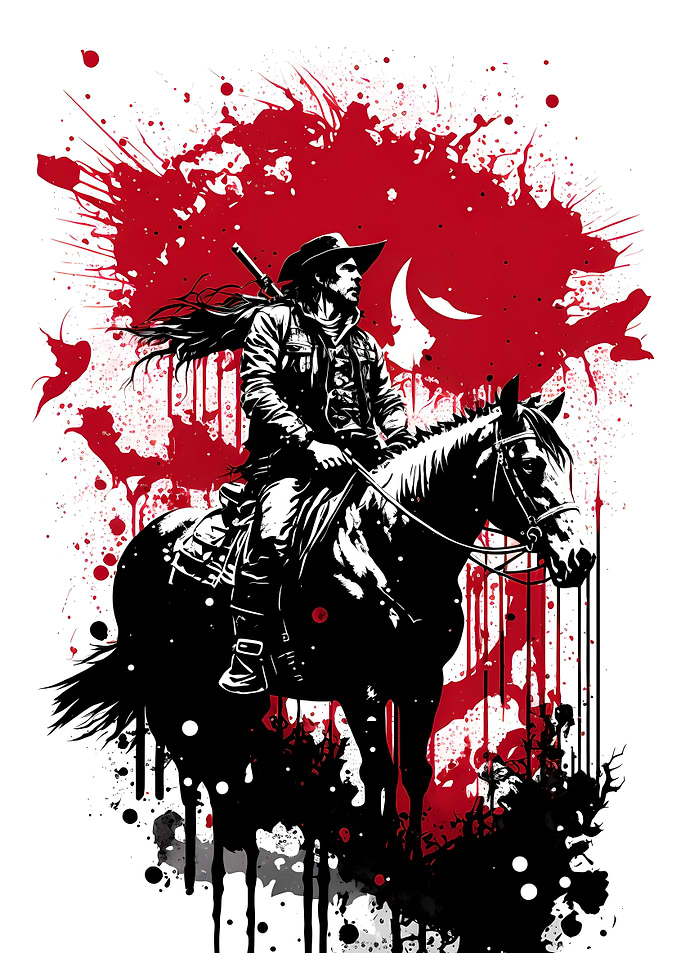 Cowboy On A Horse Painting