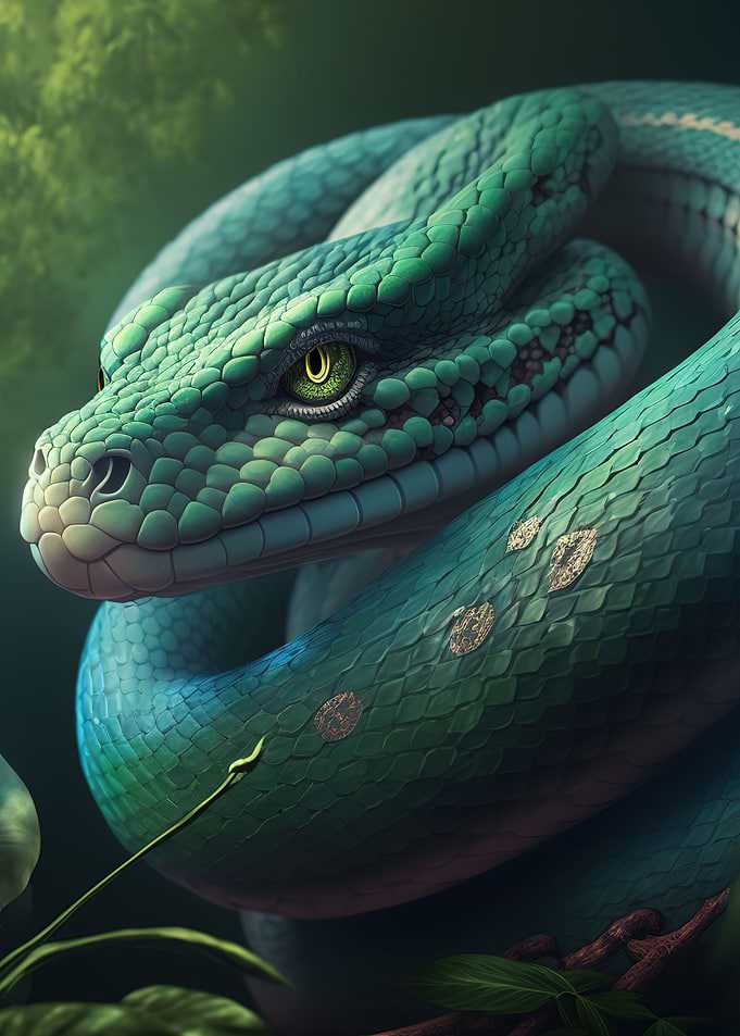 blue snake splash