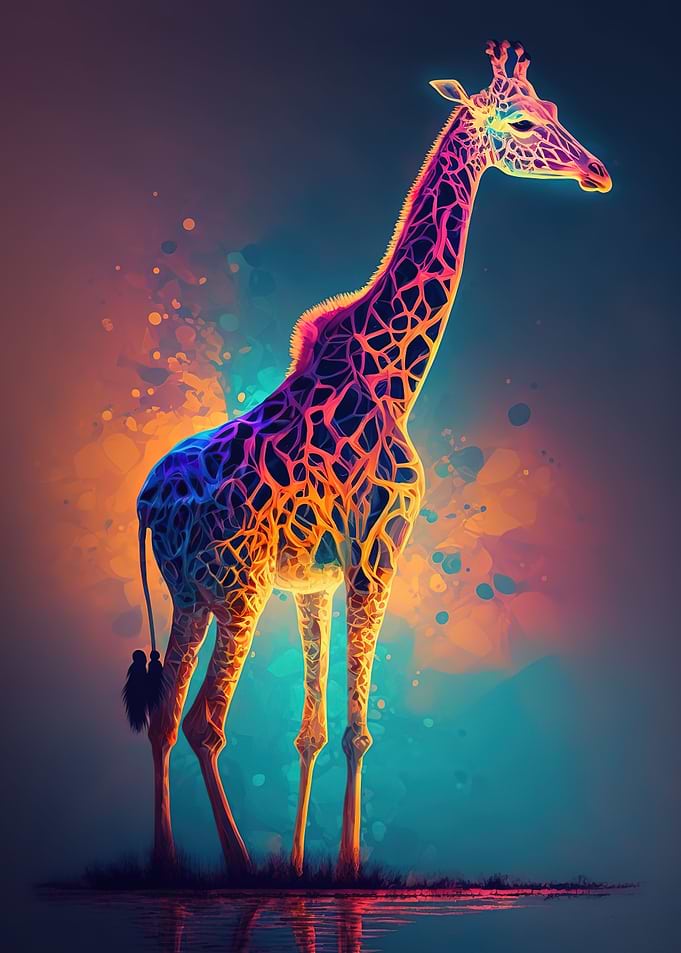 colourful giraffe