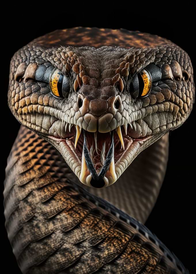Angry snake
