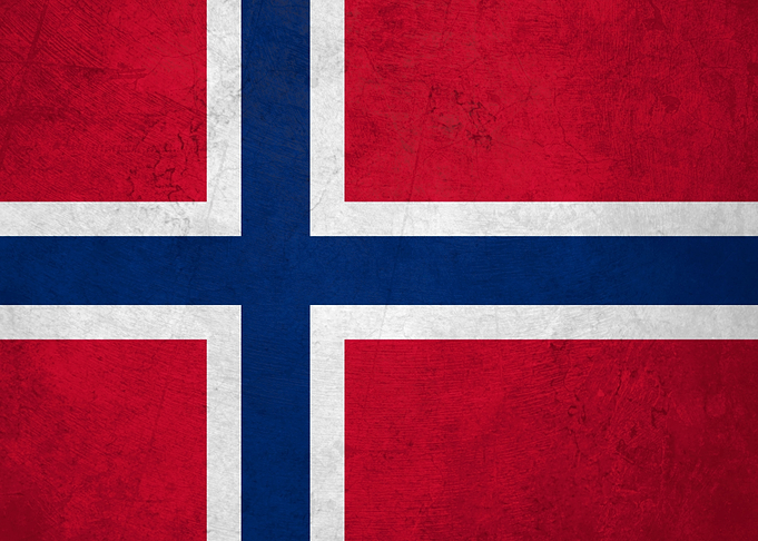 Flag of Norway on Wall