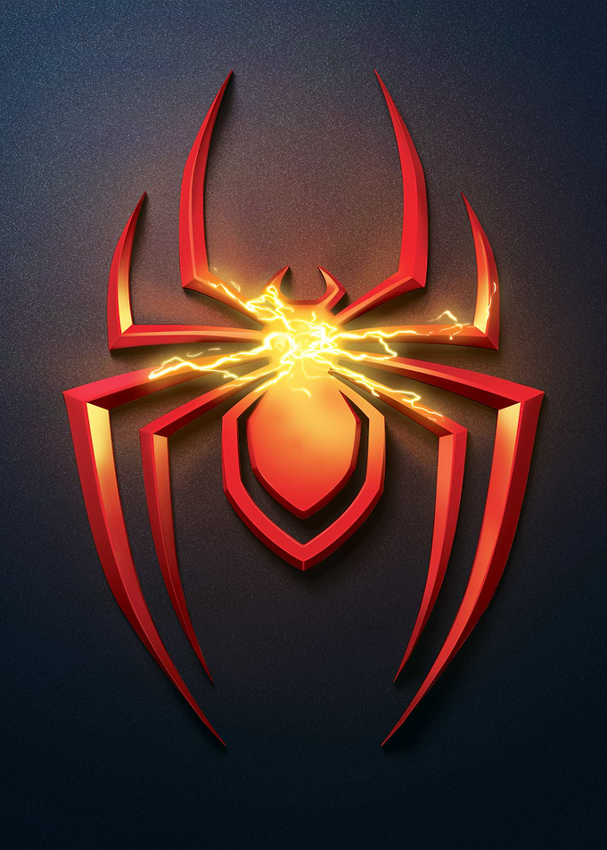 Miles Morales' Electrifying Spider Emblem