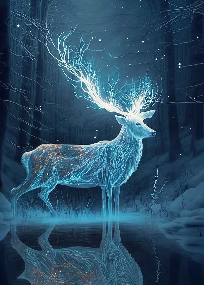 Deer Neon Glowing