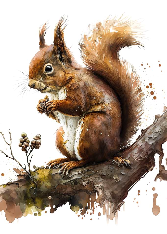 Squirrel Watercolour