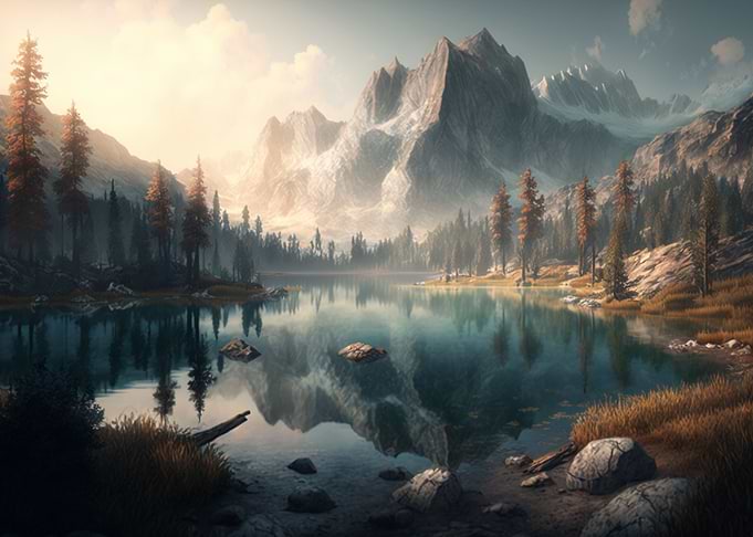 Lake with Mountain