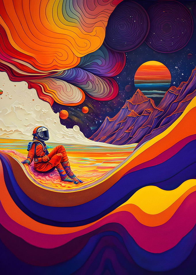 astronaut colorful 2