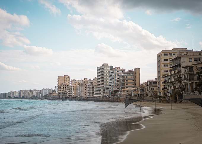 Abandoned seaside town
