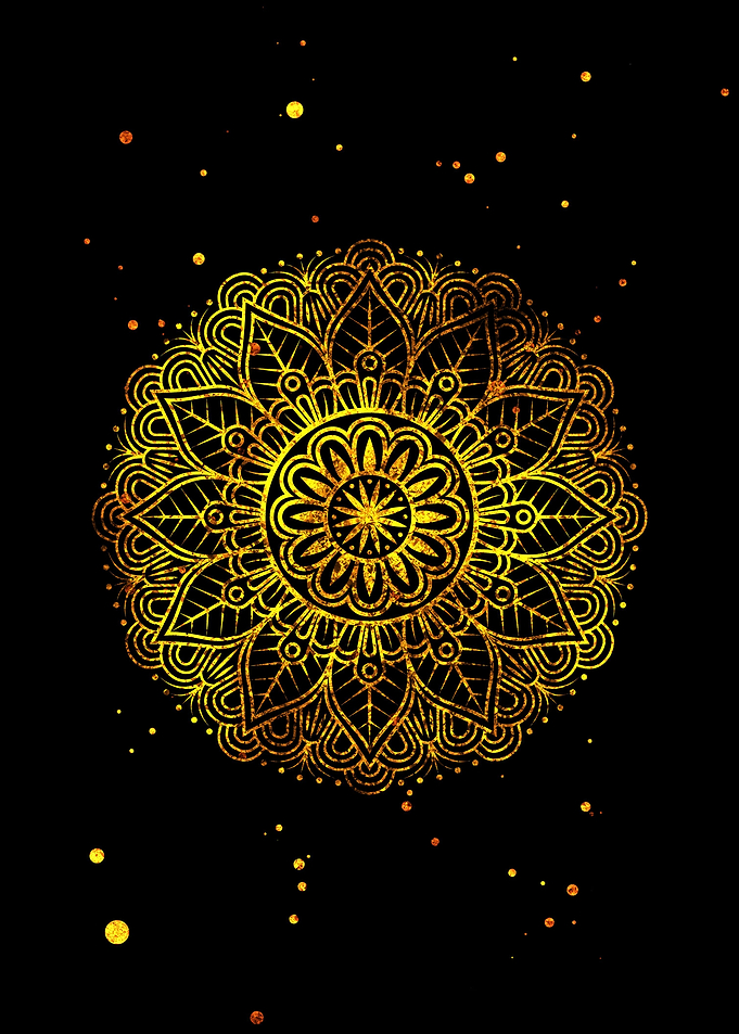 Floral gold tribal