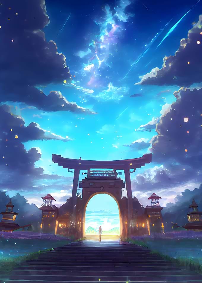 Anime Starry Night