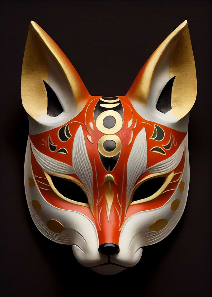 Cunning Fox Kitsune Mask