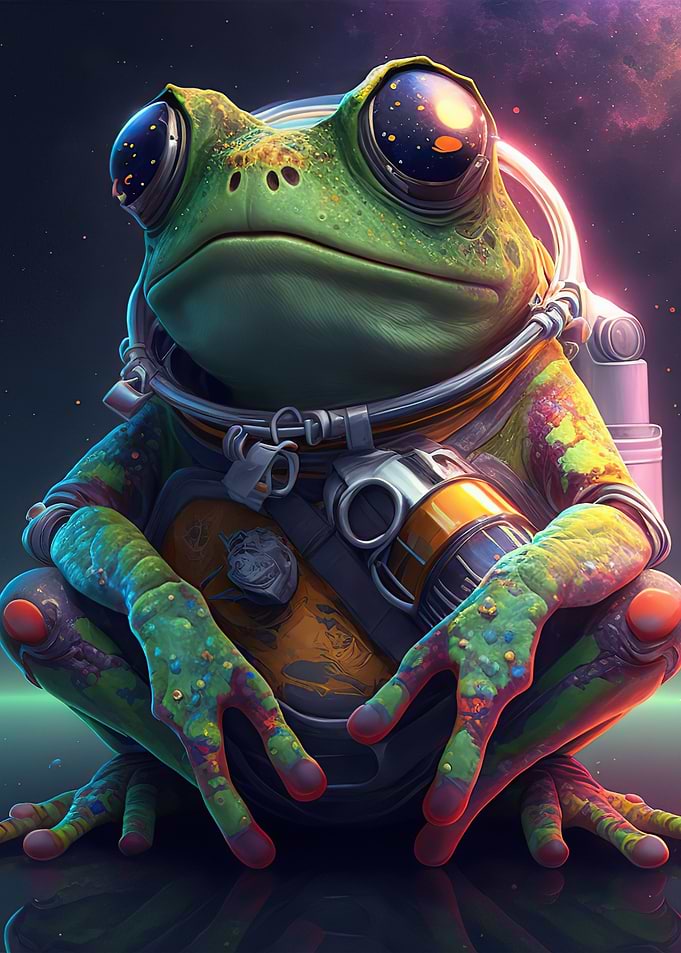frog space astronaut