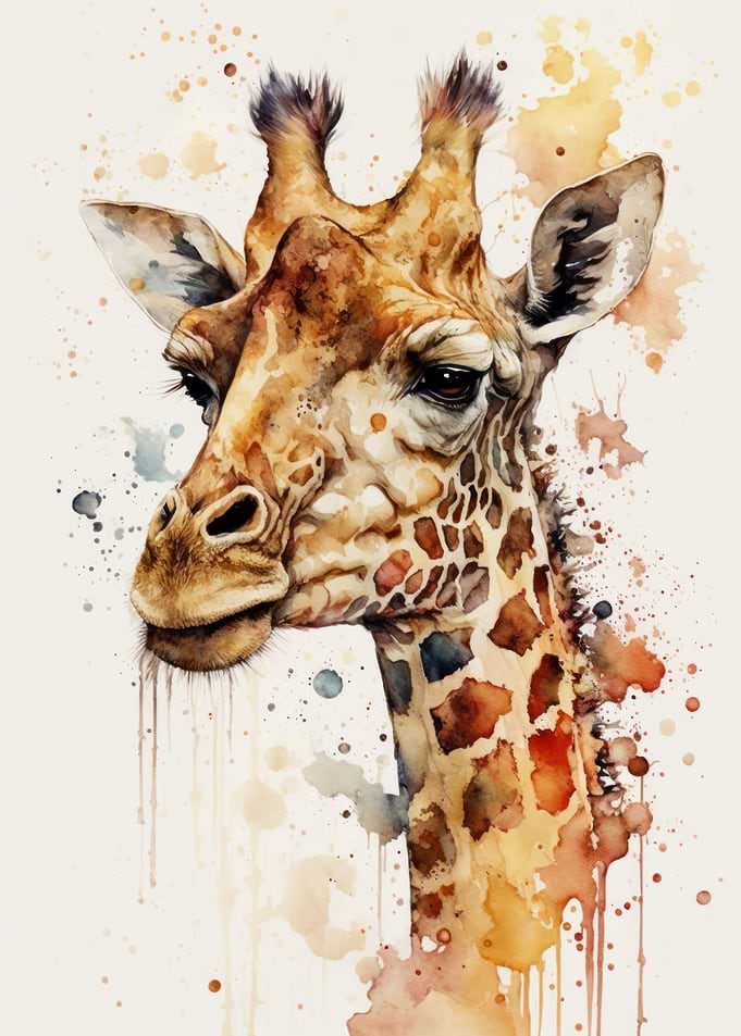 Giraffe Watercolor