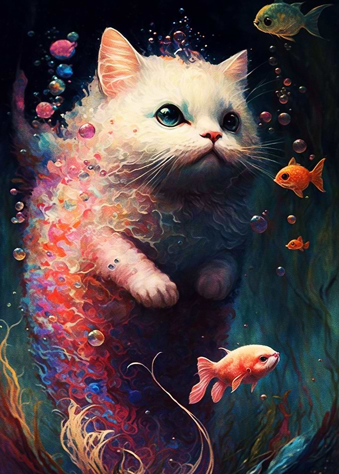Cat In Aquarium