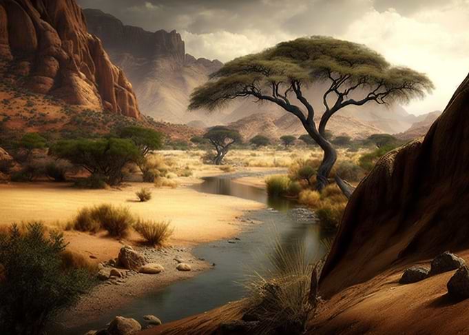 A lake in Africa