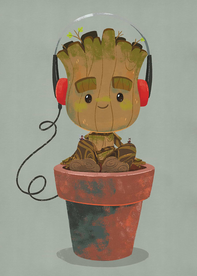 Groot loves music