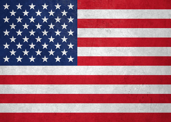 Flag of the USA on Wall