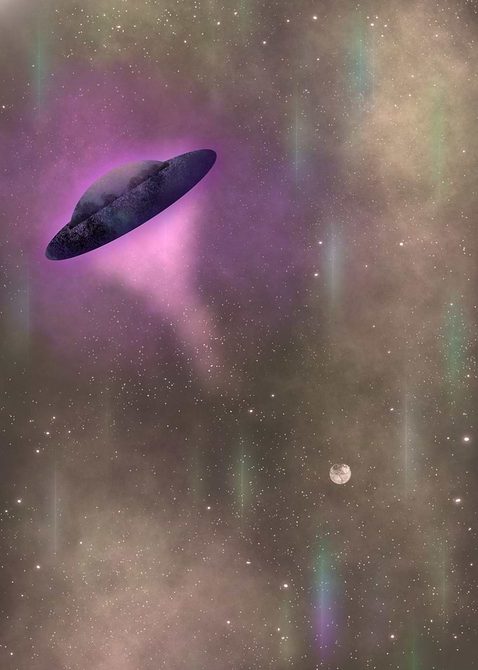 space ufo violet