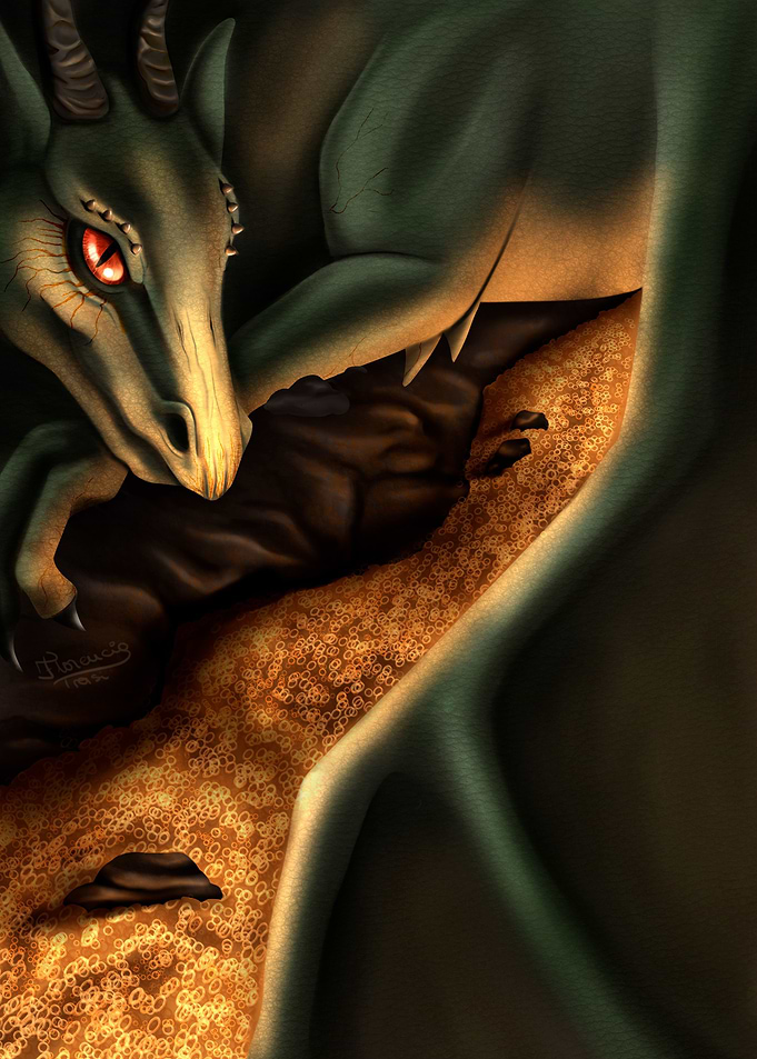 Dragon and his gold