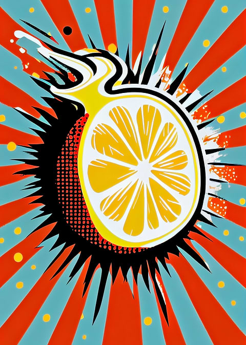 Sour Citrus — kitchen metal wall art