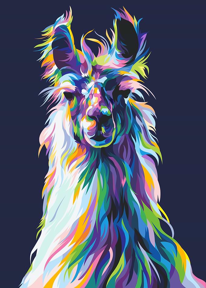 Llama in pop art