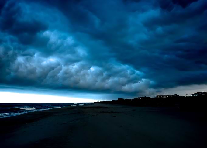 Blue Storm on the Beach