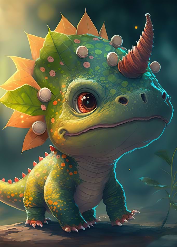 Cute dinosaur animal