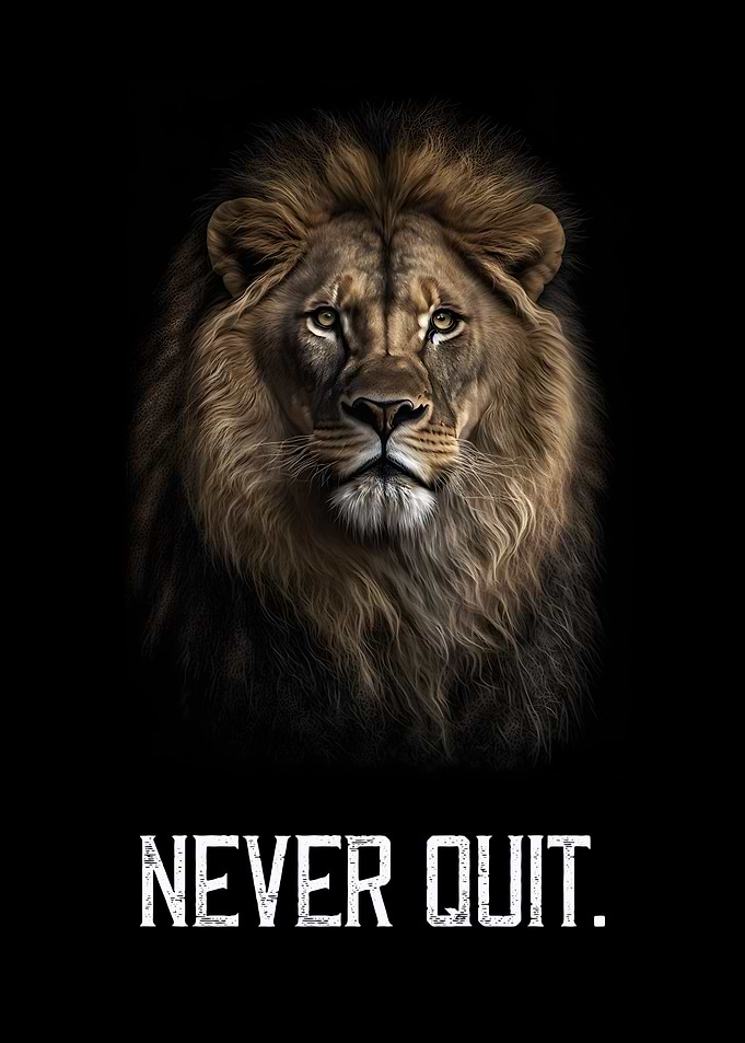 Lion Never Quit Motivation