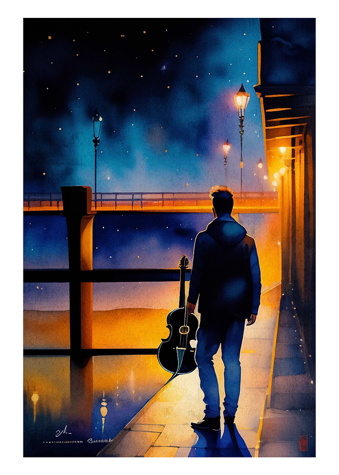 man with viola