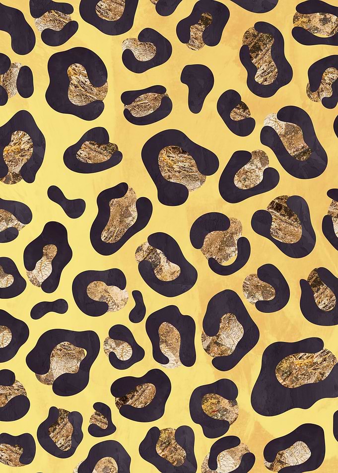 Yellow gold leopard print