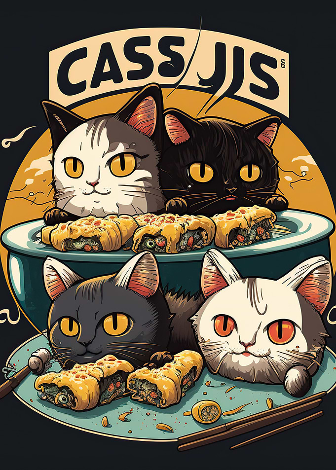 sushi cat chef japan