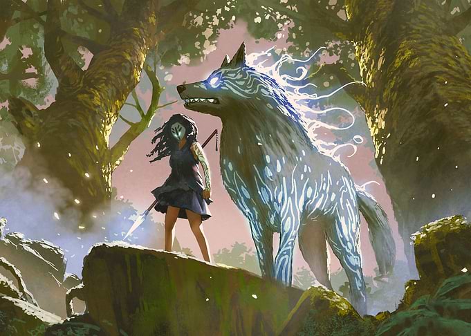 Fantasy wolf