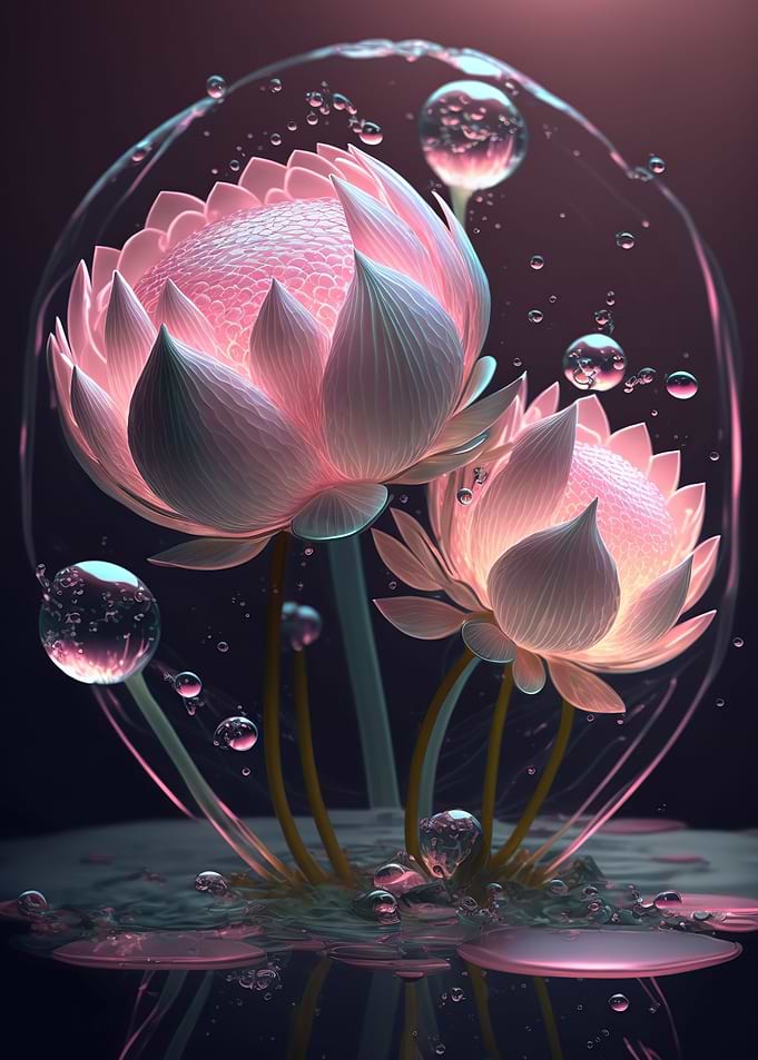 pink lotus flowers