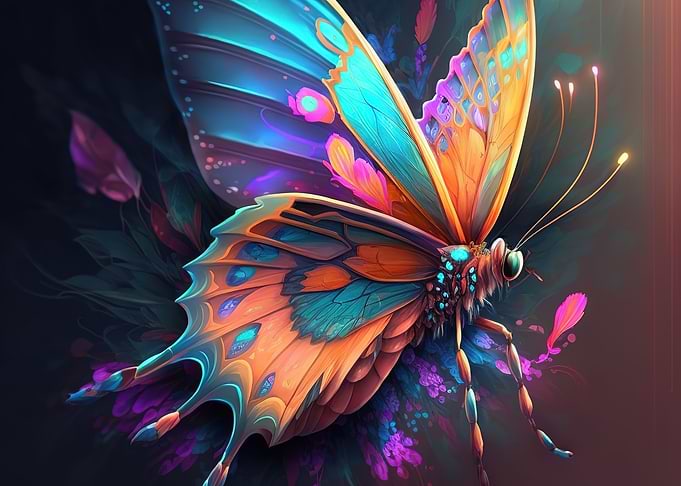 Tropics Butterfly Neon